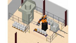 Роботизированный комплекс перемещения бочек/тюбов при утилизации радиоактивных отходов АО «Энерготекс»