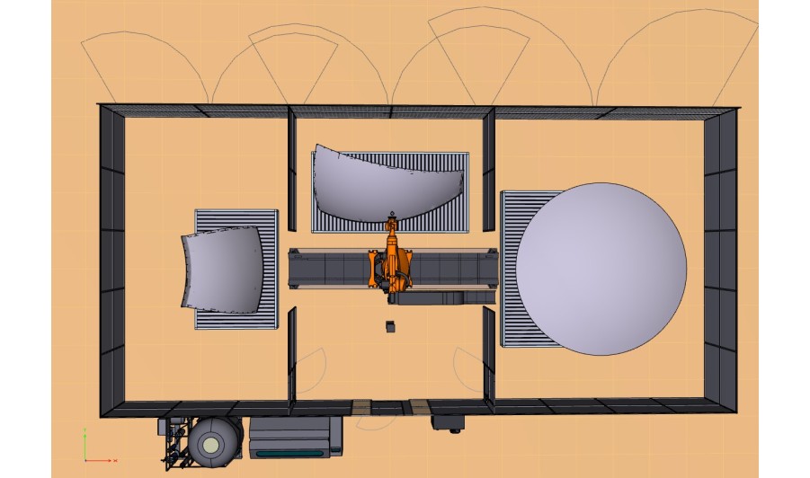 Робото-технологический комплекс (РТК) гидроабразивной резки композитных материалов